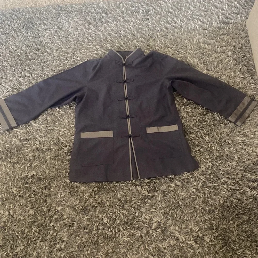Shanghai Story Long Sleeve Linen Traditional Jacket Shirt - Picture 3 of 12